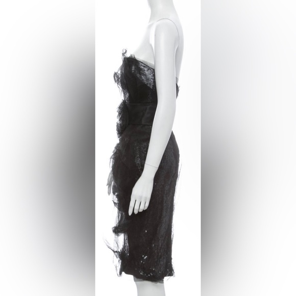 Marchesa Silk Mini Cocktail Dress - Picture 2 of 3